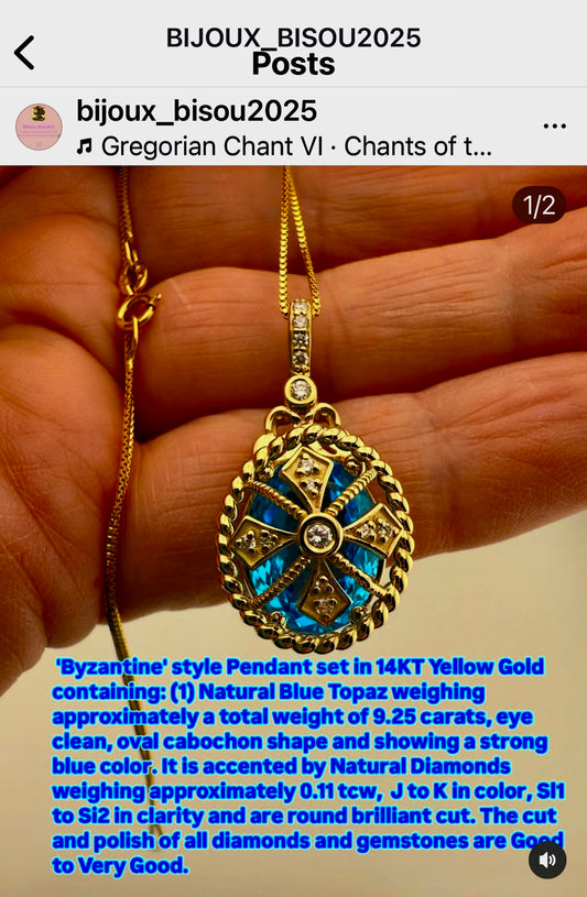 Stunning Byzantine style pendant