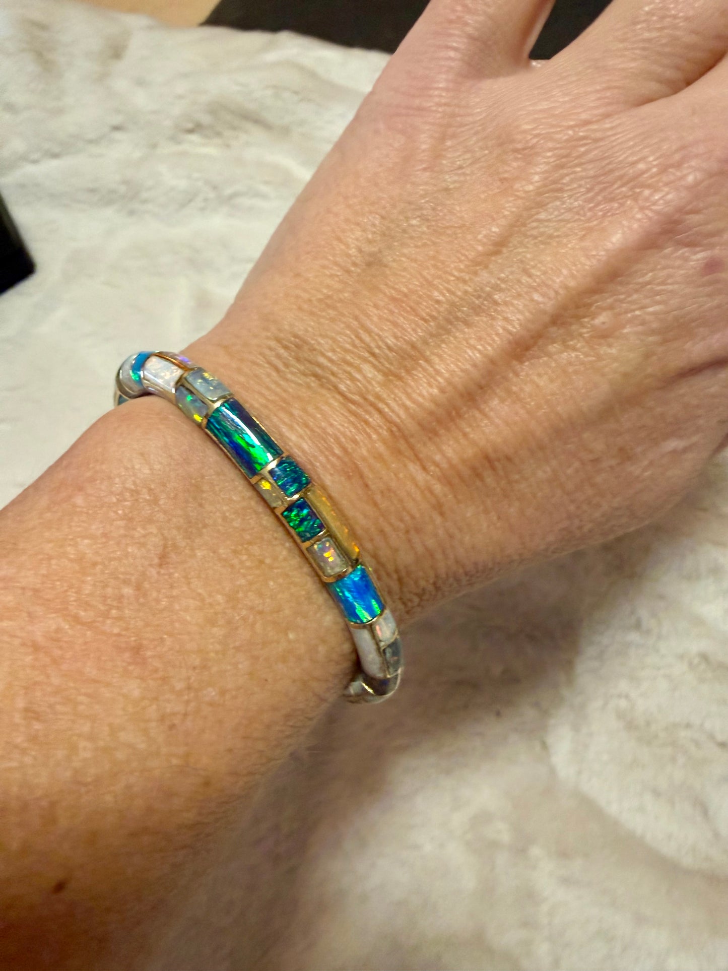 Marla Aaron 18k Opal Inlay Cuff