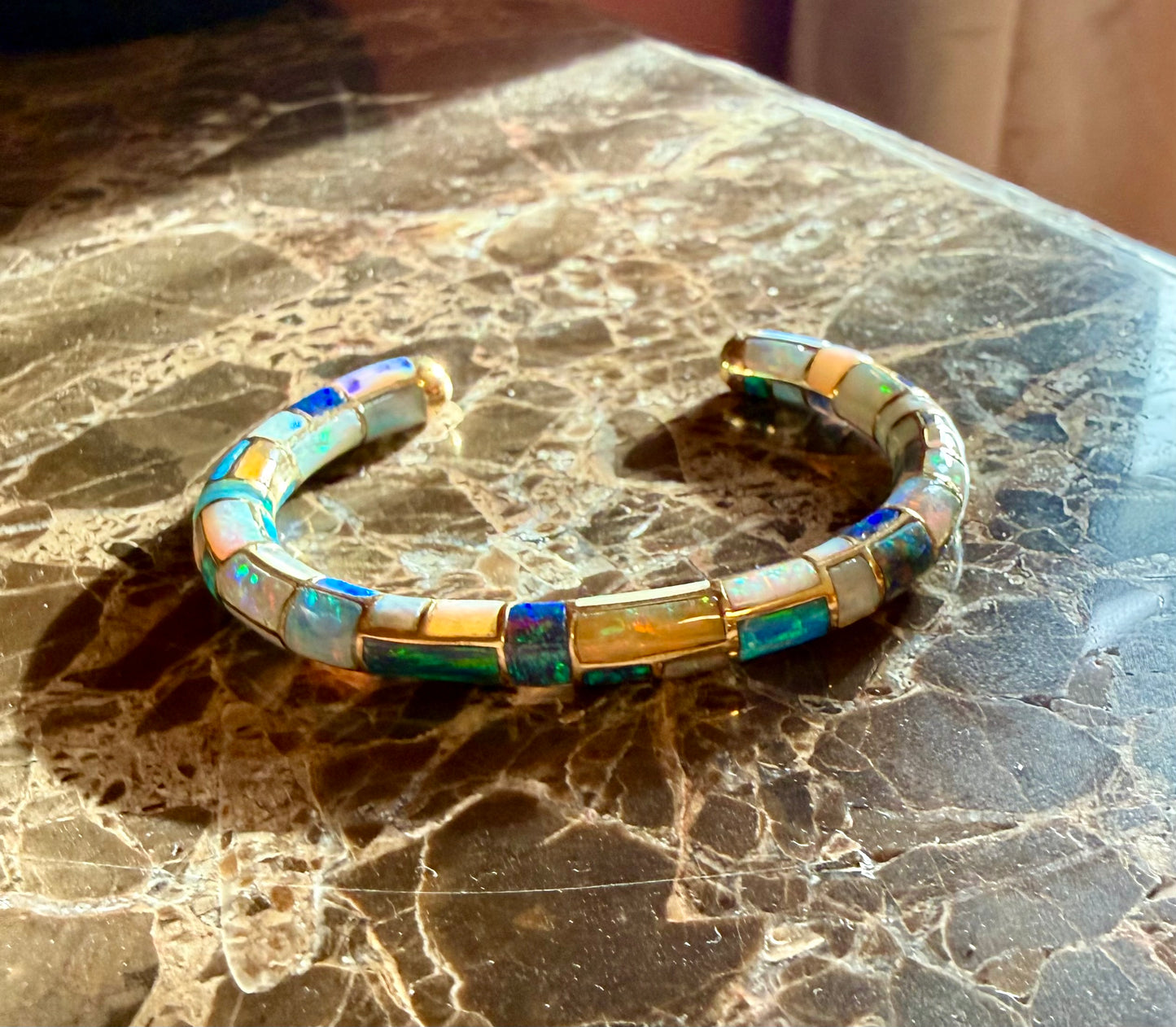 Marla Aaron 18k Opal Inlay Cuff