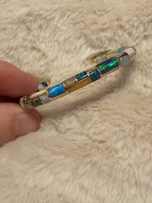 Marla Aaron 18k Opal Inlay Cuff