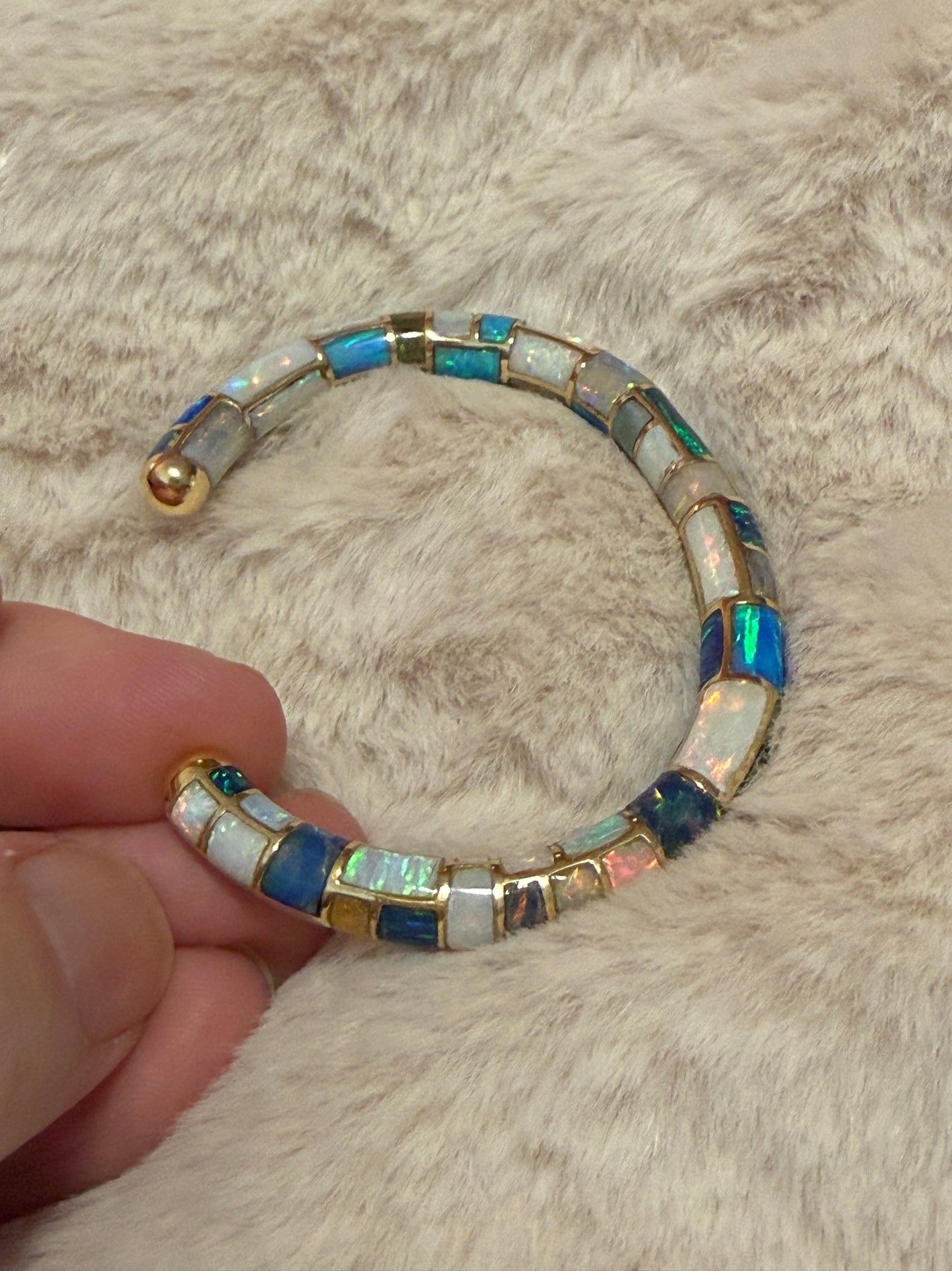 Marla Aaron 18k Opal Inlay Cuff